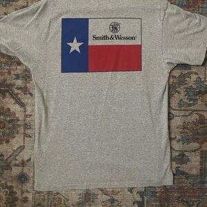 Gray T-Shirt with Texas Flag Design